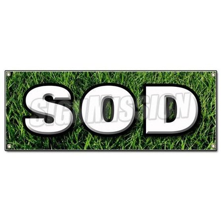 SIGNMISSION SOD BANNER SIGN landscape landscaper for sale grass seed farm grasses garden B-Sod